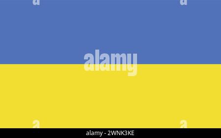 Ukrain Flag, National Flag of Ukrain Vector, Ukrain sign Stock Vector