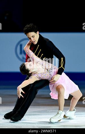 Darya GRIMM & Michail SAVITSKIY (GER), during Exhibition Gala, at the ISU World Junior Figure Skating Championships 2024, at Taipei Arena, on March 3, 2024 in Taipei City, Taiwan. Credit: Raniero Corbelletti/AFLO/Alamy Live News Stock Photo