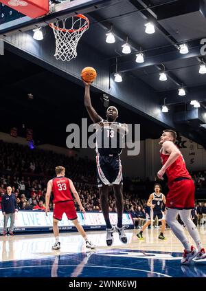 March 02 2024 Moraga, CA U.S.A. Gonzaga forward Graham Ike (13)shoots the ball during the NCAA Men's Basketball game between Gonzaga Bulldogs and the Saint Mary's Gaels. Gonzaga beat Saint Mary's 70-57 at University Credit Union Pavilion Moraga Calif. Thurman James/CSM Stock Photo