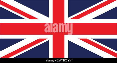 National Flag of UK, UK Flag Background, UK sign, Britain Flag Stock Vector