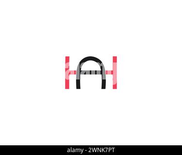 creative letter HA logo design vector template Stock Vector