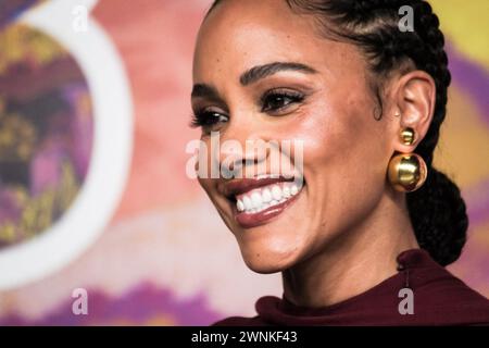 London, UK. Alex Scott photographed attending the BRITS Awards at the O2 Arena on 2 March 2024 . Picture by Julie Edwards/Alamy Live News Stock Photo