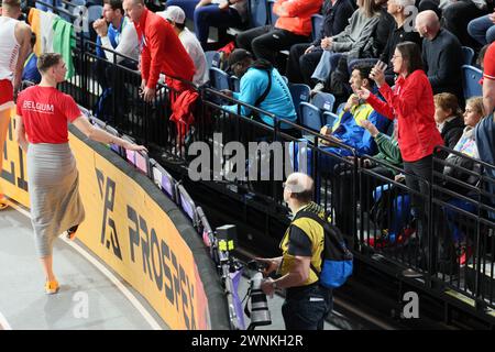 Glasgow, UK. 03rd Mar, 2024. Belgian Thomas Carmoy pictured during the men's high jump final, on day three of the World Athletics Indoor Championships in Glasgow, Scotland, UK, on Sunday 03 March 2024. The Worlds are taking place from 01 to 03 March 2024. BELGA PHOTO BENOIT DOPPAGNE Credit: Belga News Agency/Alamy Live News Stock Photo