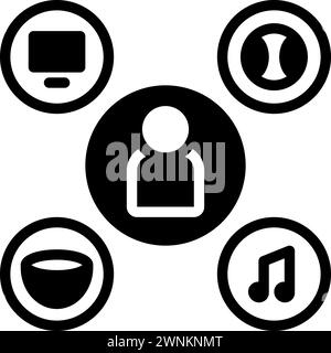 Icon for hobbies,deep longing Stock Vector