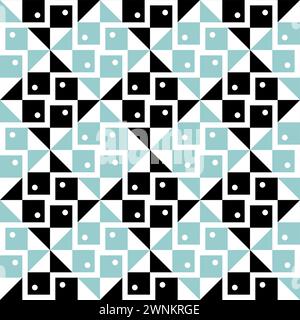 Fish geometric Pattern seamless. Fishes abstract Background Stock Vector
