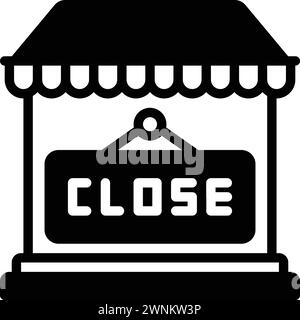 Icon for closed,barred Stock Vector