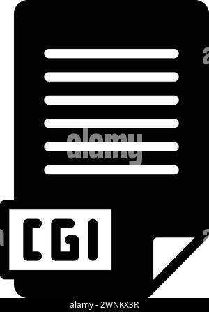 Icon for cgi,doc Stock Vector