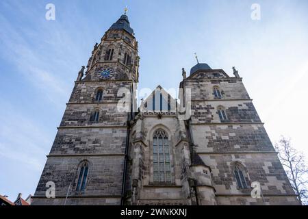 Coburg, Germany. 03rd Mar, 2024. The Protestant-Lutheran town church of St. Moriz in Coburg. Credit: Pia Bayer/dpa/Alamy Live News Stock Photo