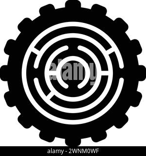 Icon for complexity,labyrinth Stock Vector