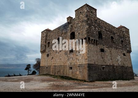 Nehaj Fortress above the town of Senj, Kvarner Gulf region, Kvarner Bay, Croatia, Mediterranean Sea, Adriatic Sea Stock Photo