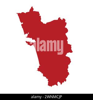 Indian State Map Goa Vector illustration Stock Vector