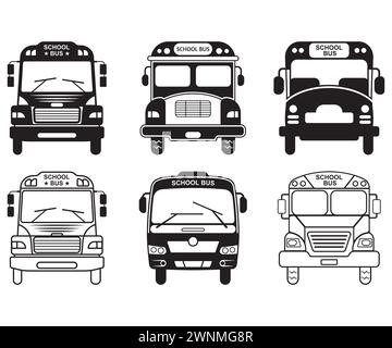 School Bus Vector, Back to School, School Svg, School Bus Name Split Monogram, School Bus Clipart Stock Vector