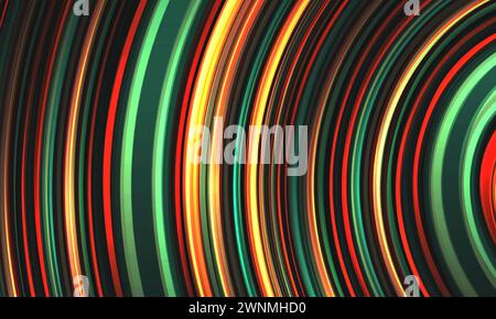 Colorful abstract background with dynamic curve shapes and circles. Vector illustration graphic design background template Stock Vector