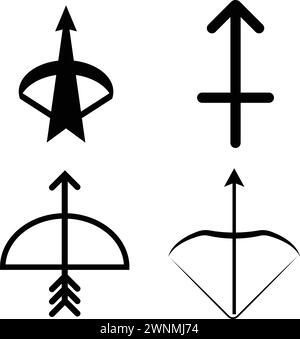 Sagittarius zodiac symbol icon vector illustration design Stock Vector