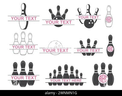 Bowling Vector, Bowling clipart, Peace love bowling, Bowling pin, Bowling Monogram, Bowling silhouette, Bowling Heartbeat, Bowling Split, Bowling Gift Stock Vector