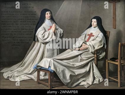 Ex-Voto de 1662 is a painting by the French artist Philippe de Champaigne now in the Louvre in Paris. One of Champaigne's most accomplished works, it is a votive offering (an ex-voto) by the painter Stock Photo