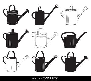 Watering Can, Clipart Image, Watering Can Vector, Watering Can Svg Image, Watering Can clipart, Gardening Stock Vector