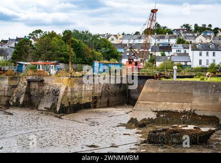 Entrance to the historic disused Richmond Drydock (1856) at Appledore, North Devon, England, UK. Stock Photo