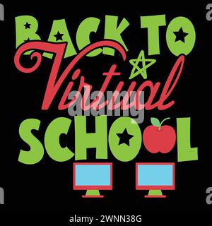 Back To School Shirt Print Template, Typography Design For Shirt, Mugs, Iron, Glass, Stickers, Hoodies, Pillows, Phone Cases, etc Stock Vector