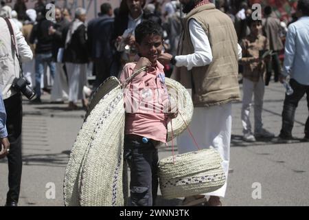 Sanaa, Sanaa, Yemen. 3rd Mar, 2024. 03 March 2024, A Yemeni man