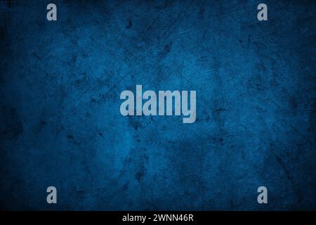 Dark blue textured concrete grunge wall background Stock Photo