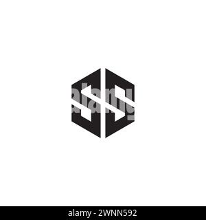 Letter SS logo or icon design Stock Vector