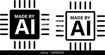 Made by AI processor icon set Stock Vector Image & Art - Alamy