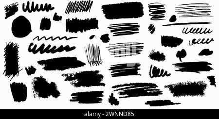 Scribbles lines pen hand drawn Stock Vector