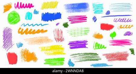 Scribbles lines pen hand drawn Stock Vector
