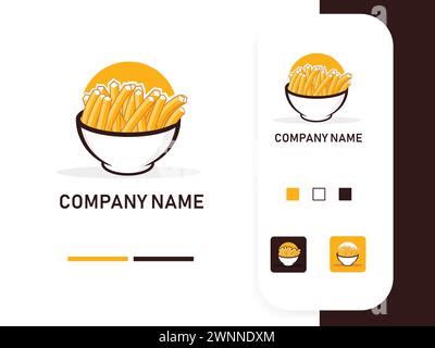 vector logo design template in clean look with mascot touch. Stock Vector