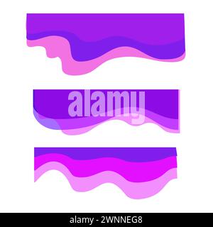 Set of pink and blue seaprator headers Stock Vector