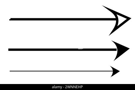 straight long arrow Stock Vector