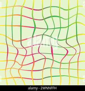 Green pattern with groovy abstract Stock Vector