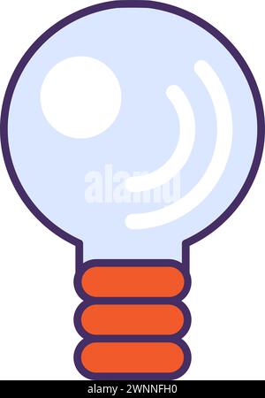 Outdated electric lamp. Replacement of outdated equipment and lighting fixtures with modern innovative ones. Simple colored stroked vector icon isolat Stock Vector
