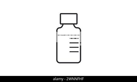 Solution Icon. Vector isolated editable linear illustration of a medical solution Stock Vector