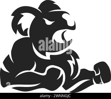 Koala logo template Isolated. Brand Identity. Icon Vector graphic Stock Vector