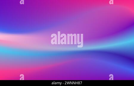 Shine gradient illustration with colorful bright blue purple pink tones. Abstract futuristic elegant background template vector for wallpaper, banner Stock Vector