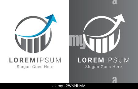 Business and Finance Growth Logo Design Growth Arrow Chart Logotype Stock Vector