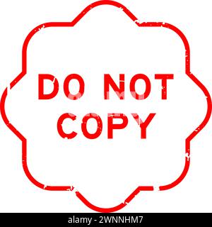Grunge red do not copy word rubber seal stamp on white background Stock Vector