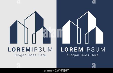 Real Estate Logo Design Building Logotype Apartments Vector Stock Vector