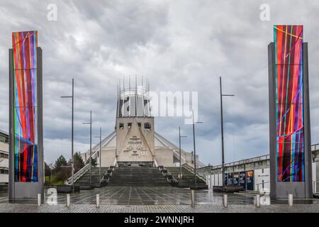 Metropolitan Cathedral LiverpoolColourful Stock Photo