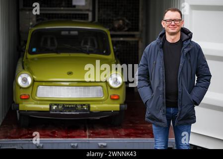 09 February 2024, Saxony, Zwickau: Frank Hofmann stands on the premises ...