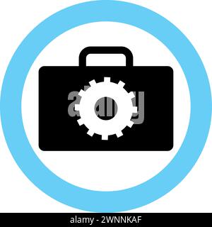 Silhouette of Repair Kit Icon in Flat Style. Stock Vector