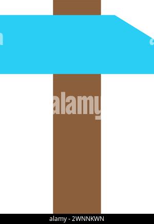 Heavy blacksmith hammer with wooden handle. Construction professional tools and equipment of highly qualified specialist. Simple flat vector isolated Stock Vector