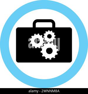 Silhouette of Repair Kit Icon in Flat Style. Stock Vector