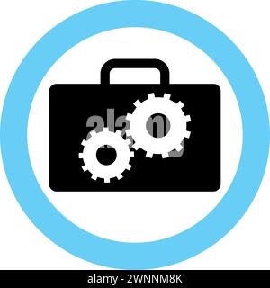 Silhouette of Repair Kit Icon in Flat Style. Stock Vector