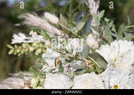 Rustic Wedding floral display Stock Photo