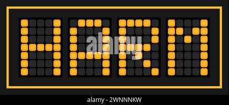 Orange color led banner in word harm on black background Stock Vector
