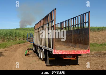 Empty sugarcane truck on sugarcane farm, Cadiz City, Negros Occidental ...