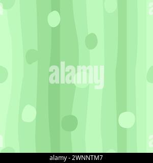 Wallpaper in green tones with vertical stripes and circles Stock Vector